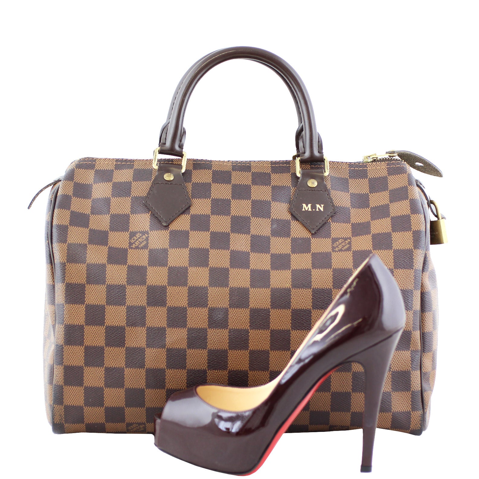 Louis Vuitton Speedy 30 Damier Ebene Shoe