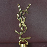 Saint Laurent Kate Tassel Chain Wallet Croc-Embossed Hardware