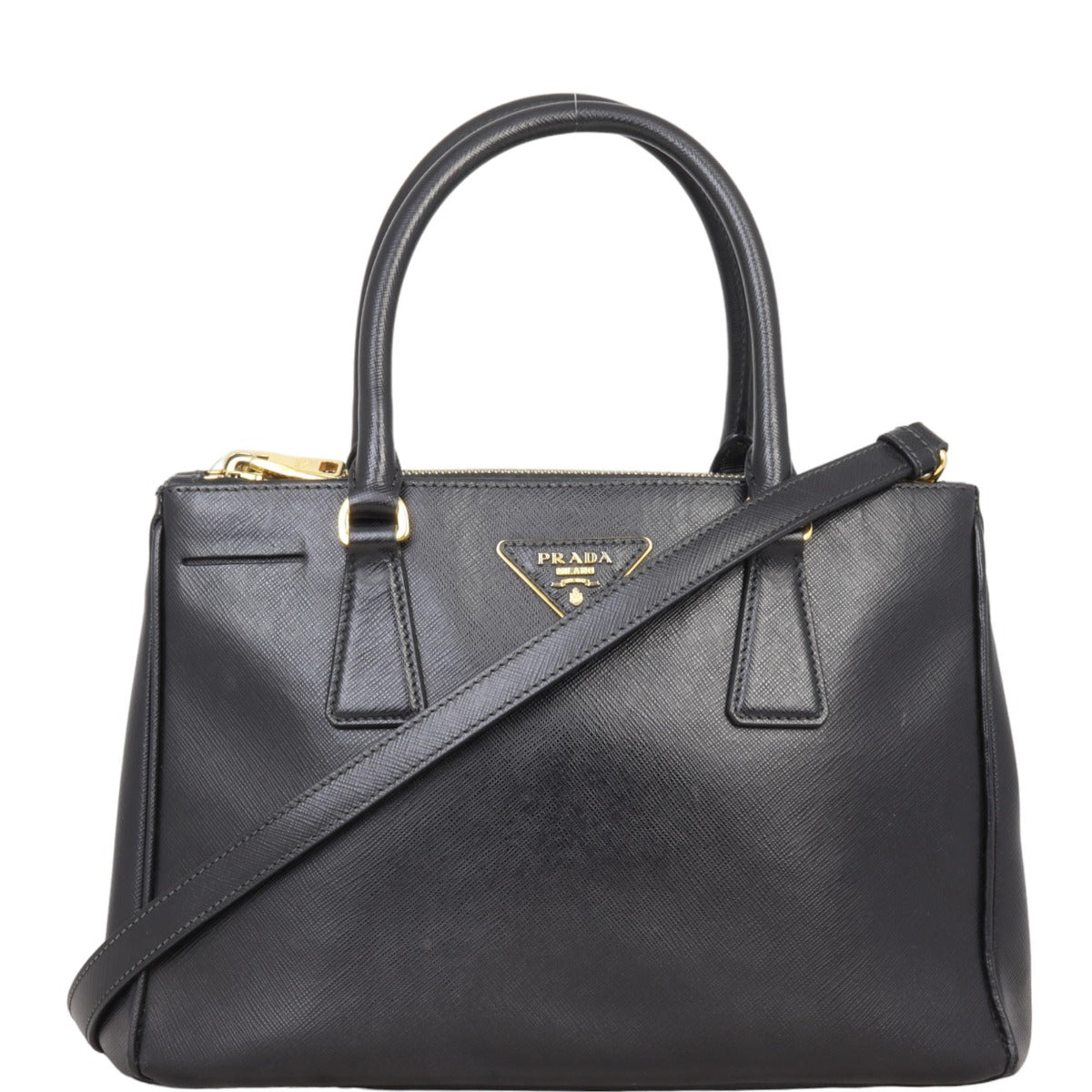Prada Saffiano Lux Galleria Double Zip Tote Small