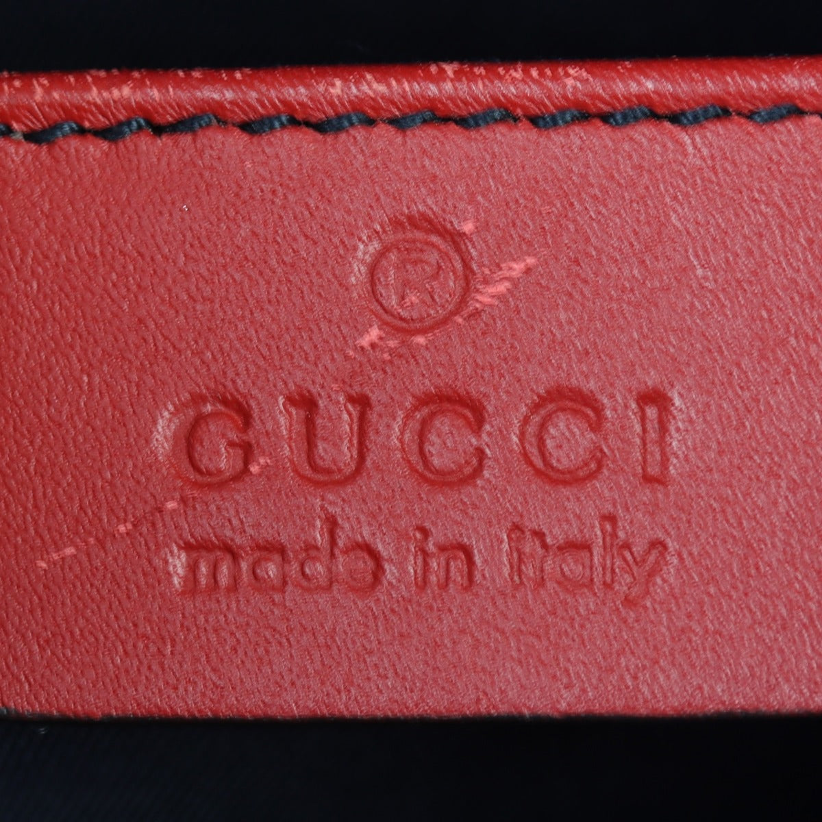 Gucci GG Supreme Blooms Zip Cosmetic Pouch Interior Stamp