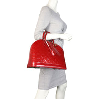 Louis Vuitton Alma MM Monogram Vernis | Indian Rose Red