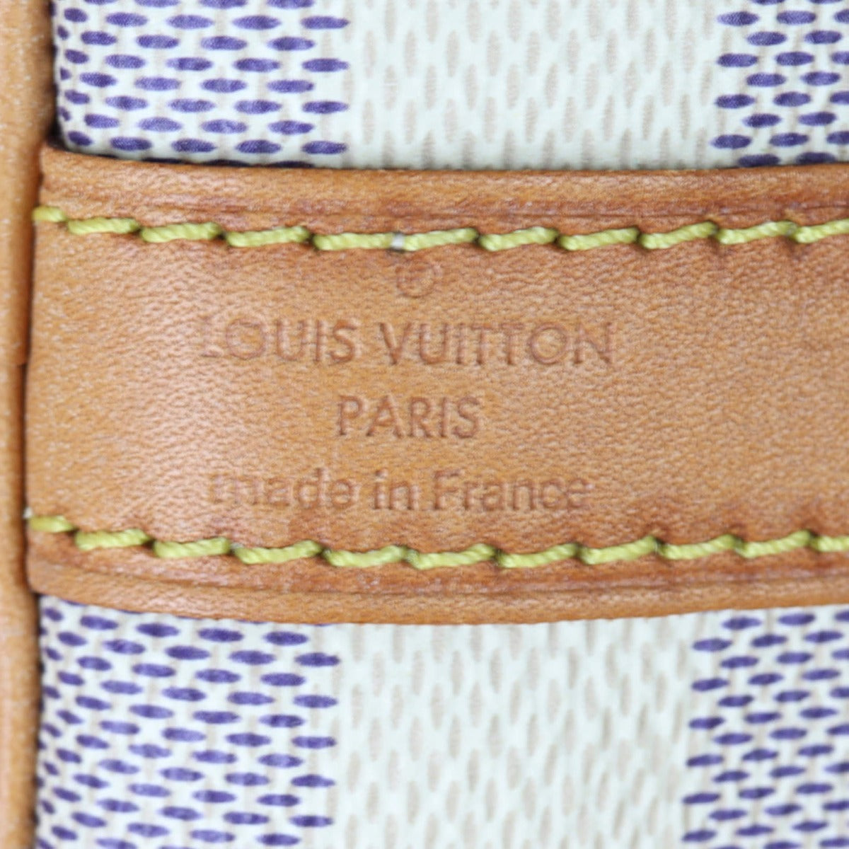 Louis Vuitton Speedy 30 Bandouliere Damier Azur Interior Stamp