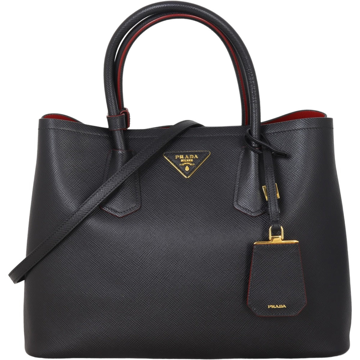 Prada Saffiano Cuir Double Bag Medium