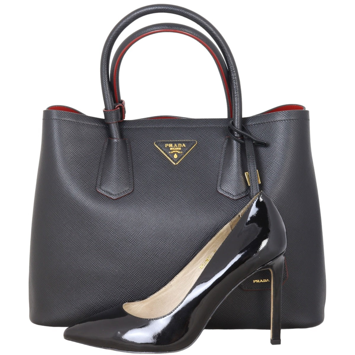 Prada Saffiano Cuir Double Bag Medium