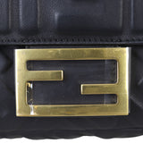 Fendi Baguette Mini Bag Embossed with Embroidered Strap