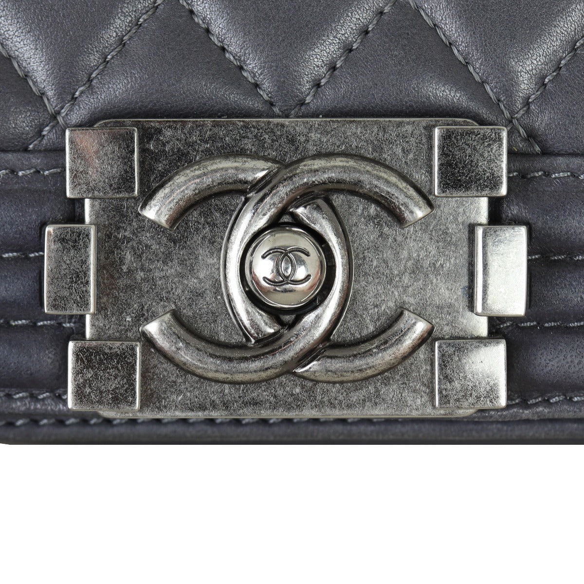 Chanel Boy Small (dark grey) Hardware
