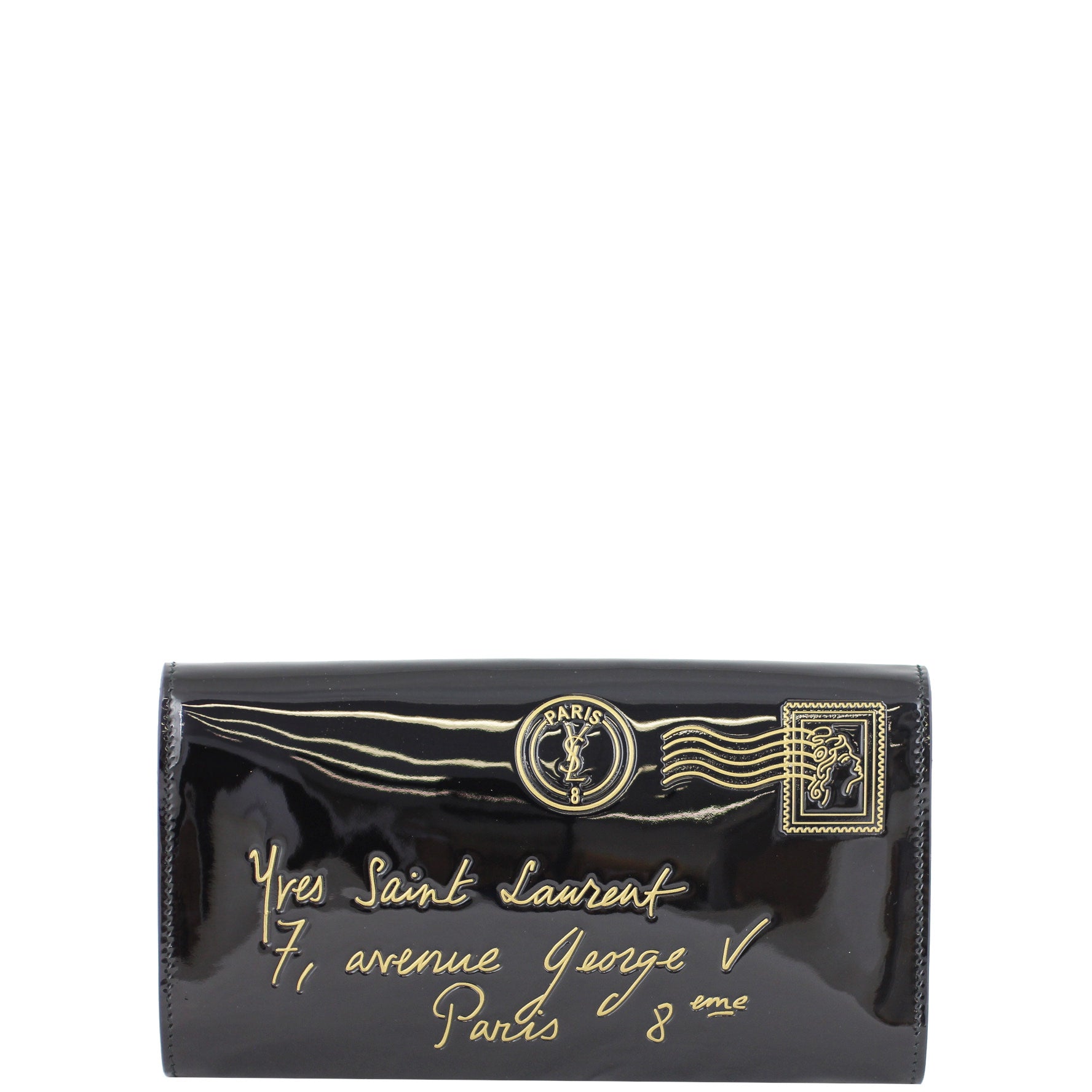 Saint Laurent Y-Mail Envelope Clutch Front