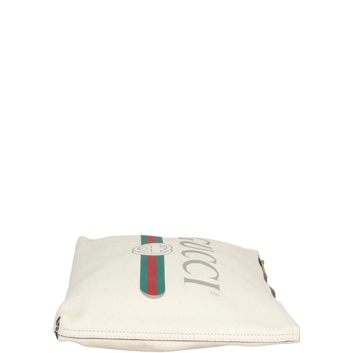 Gucci Logo Print Leather Pouch