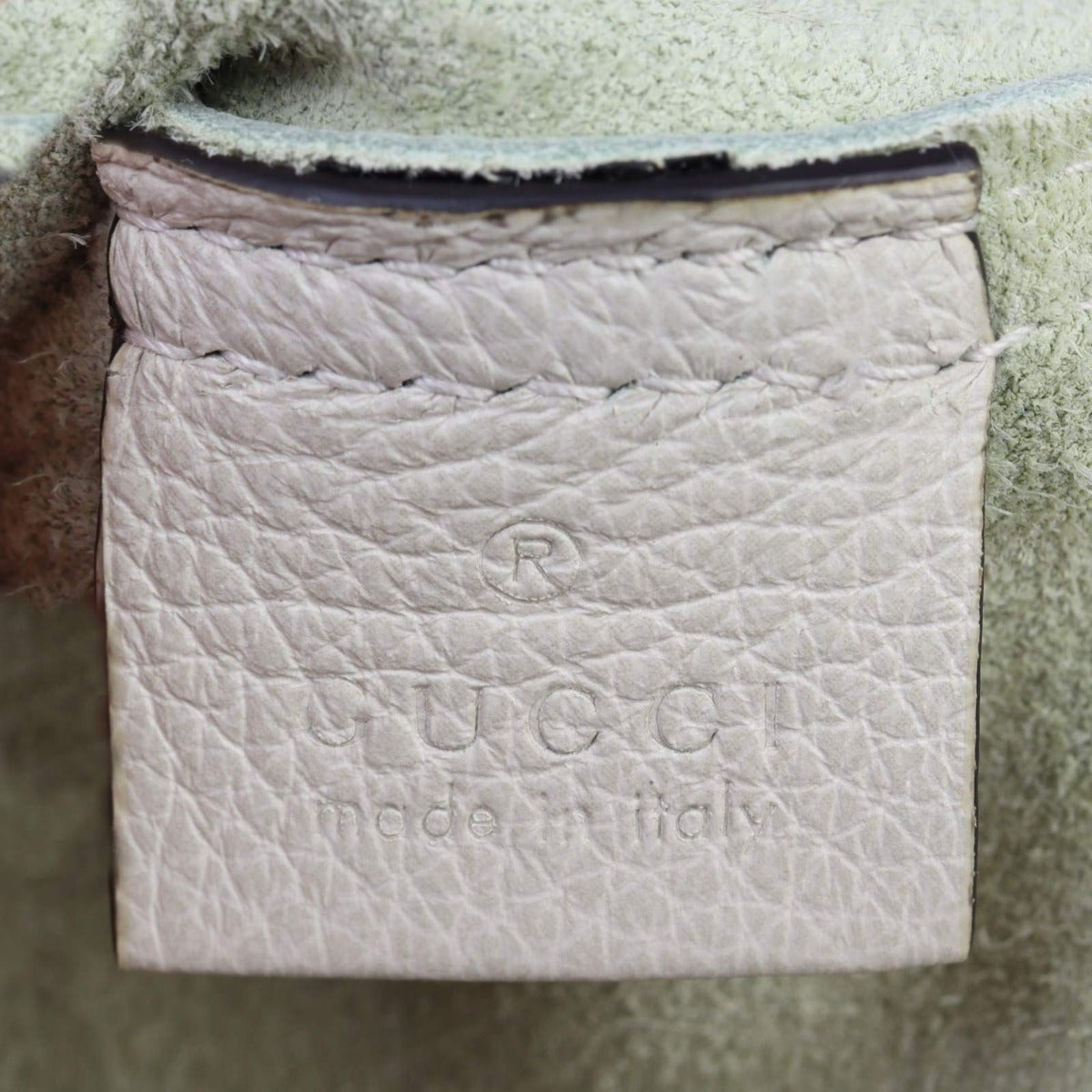 Gucci Logo Print Leather Pouch