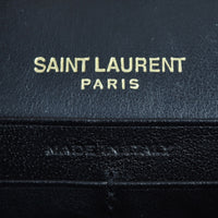 Saint Laurent Kate Tassel Chain Wallet Croc-Embossed Interior Stamp