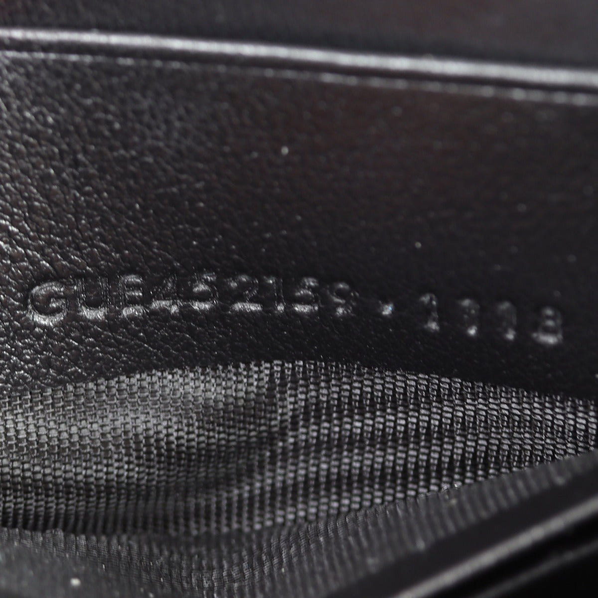 Saint Laurent Kate Tassel Chain Wallet Croc-Embossed Date Code