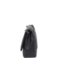 Chanel Classic Single Flap Maxi | Black Silver Hardware