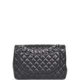 Chanel Classic Single Flap Maxi | Black Silver Hardware