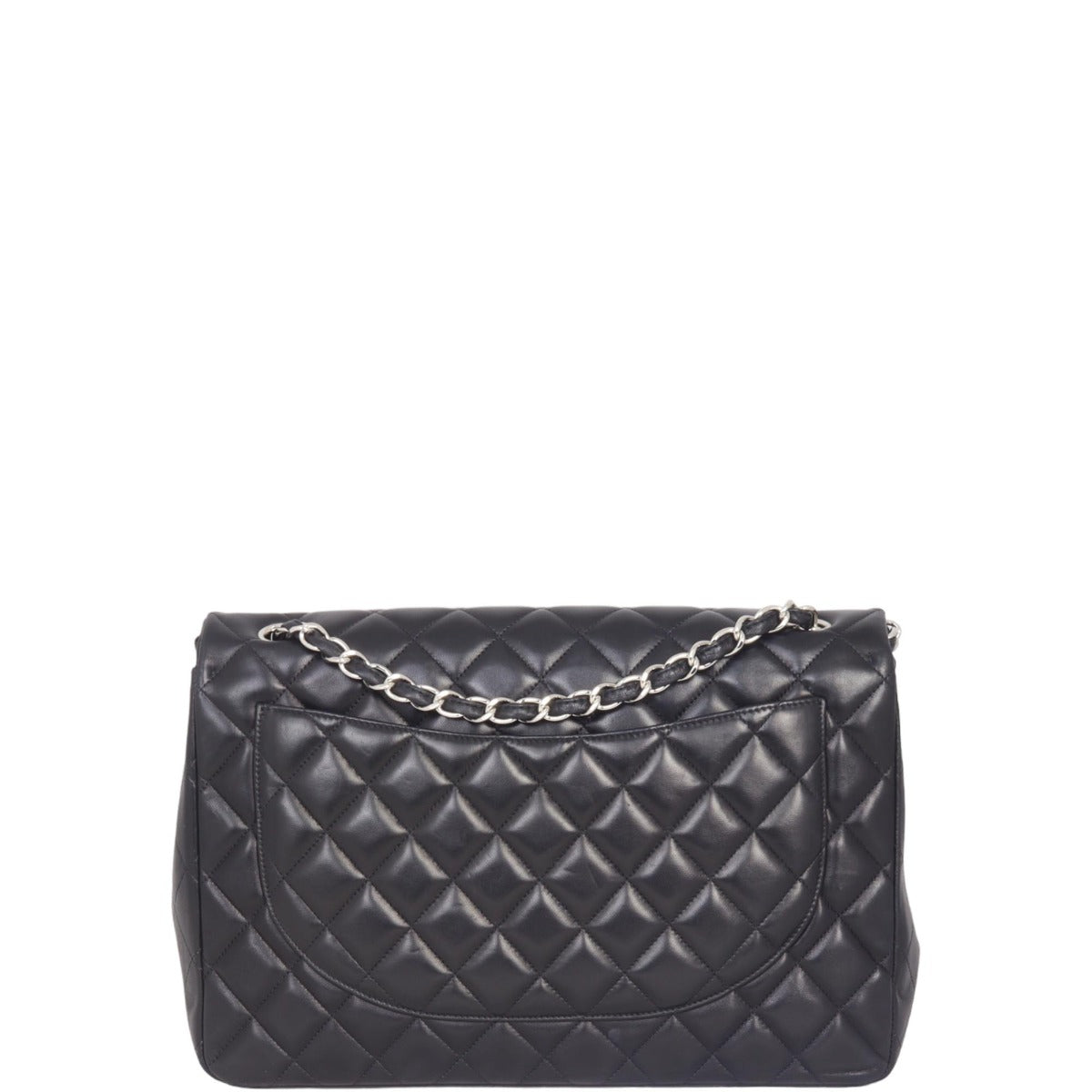 Chanel Classic Single Flap Maxi | Black Silver Hardware