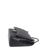 Chanel Classic Single Flap Maxi | Black Silver Hardware