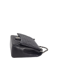 Chanel Classic Single Flap Maxi | Black Silver Hardware