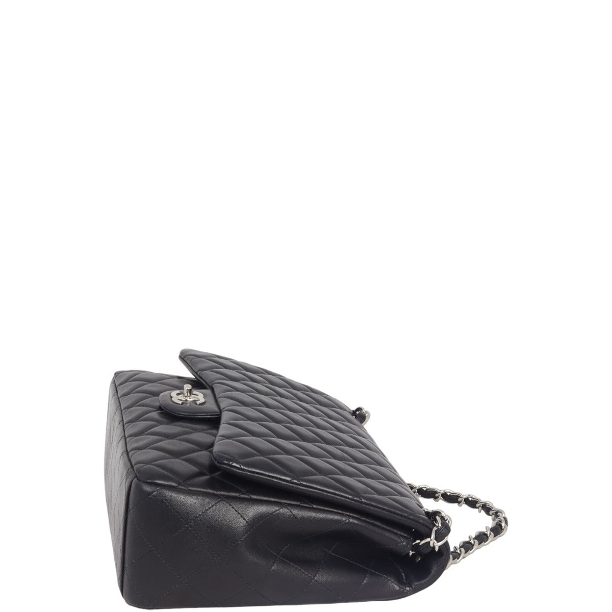 Chanel Classic Single Flap Maxi | Black Silver Hardware