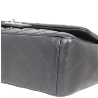 Chanel Classic Single Flap Maxi | Black Silver Hardware