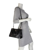 Prada Saffiano Vernice Galleria Double Zip Tote Mini