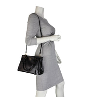 Prada Saffiano Vernice Galleria Double Zip Tote Mini