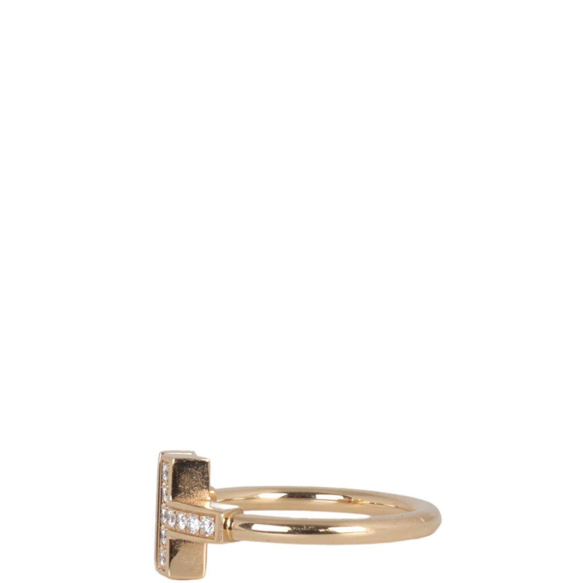 Tiffany & Co Tiffany T Wire Mother of Pearl Diamond 18k Rose Gold Ring