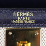 Hermes Kelly 28 Sellier Toile and Box Interior Stamp