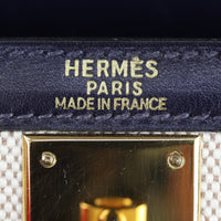 Hermes Kelly 28 Sellier Toile and Box Interior Stamp