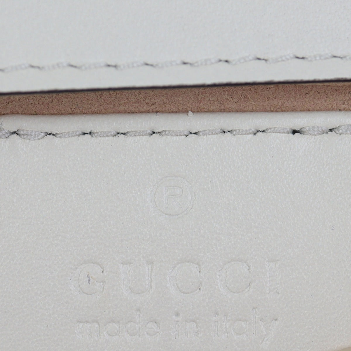 Gucci GG Marmont Super Mini Shoulder Bag Interior Stamp