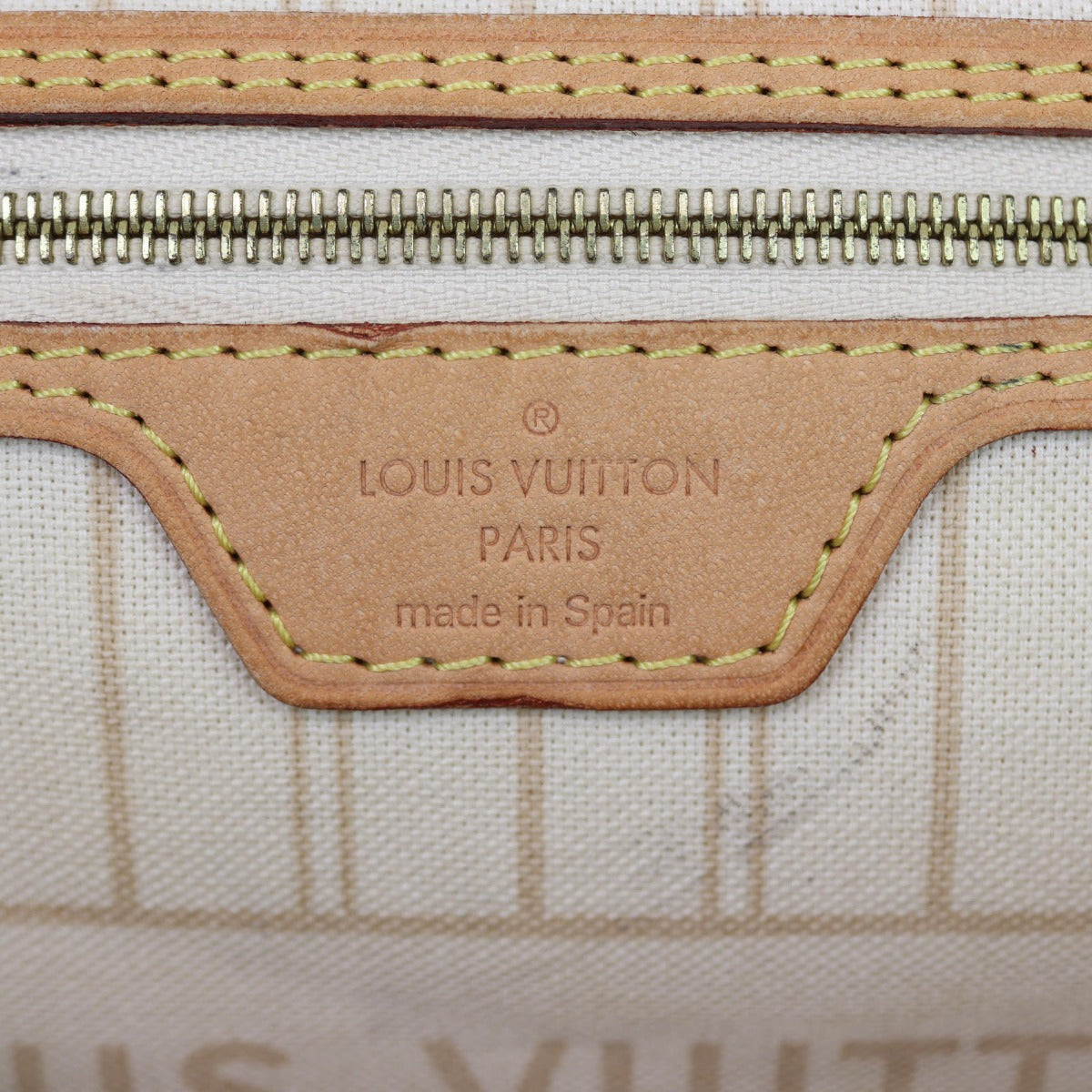 Louis Vuitton Neverfull MM Damier Azur Interior Stamp