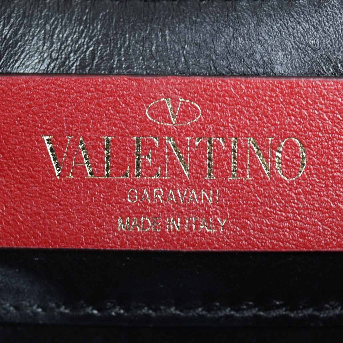 Valentino Floral Cutout Rockstud Shoulder Bag Interior Stamp