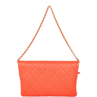 Chanel Fold Over Chain Clutch