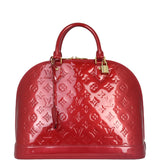 Louis Vuitton Alma MM Monogram Vernis | Indian Rose Red