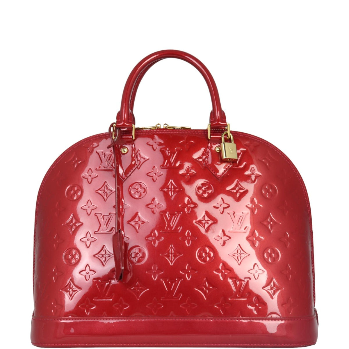 Louis Vuitton Alma MM Monogram Vernis | Indian Rose Red