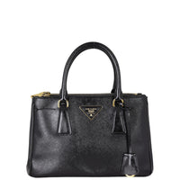 Prada Saffiano Vernice Galleria Double Zip Tote Mini