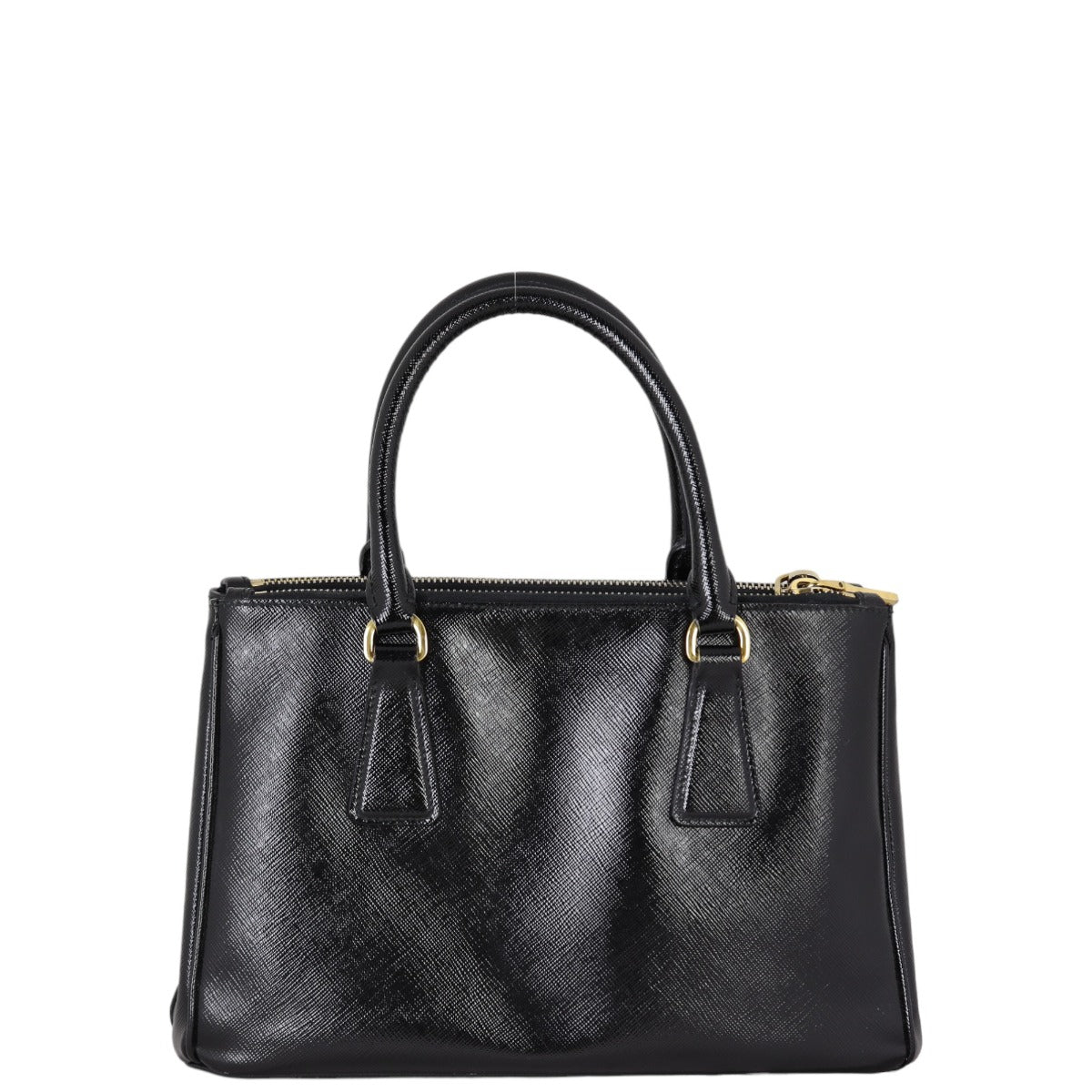 Prada Saffiano Vernice Galleria Double Zip Tote Mini