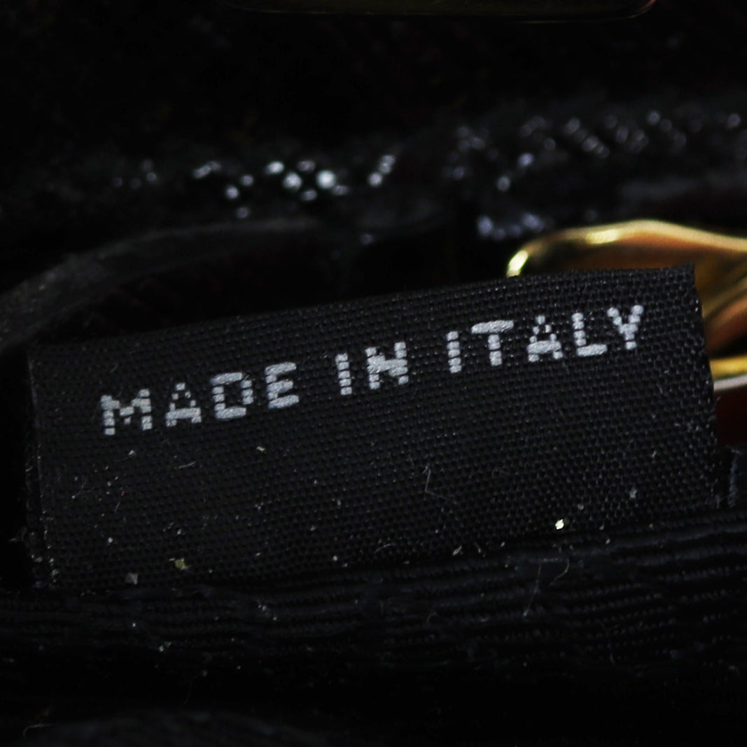 Prada Saffiano Vernice Galleria Double Zip Tote Mini