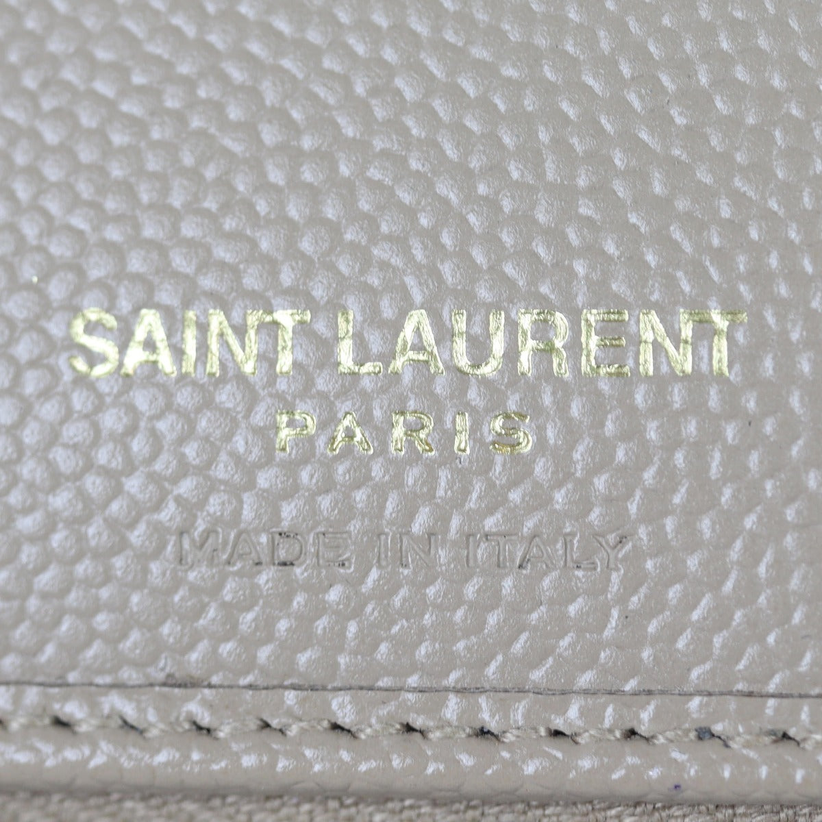 Saint Laurent Cassandre Zip Around Compact Wallet Interior Stamp