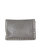 Prada Etiquette Studded Glace Calfskin Messenger Bag