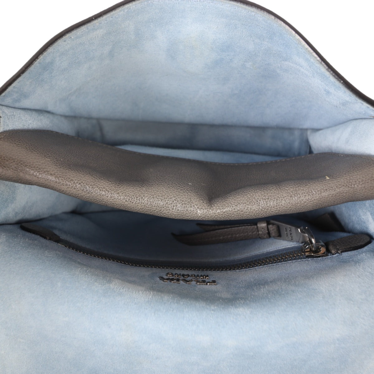 Prada Etiquette Studded Glace Calfskin Messenger Bag