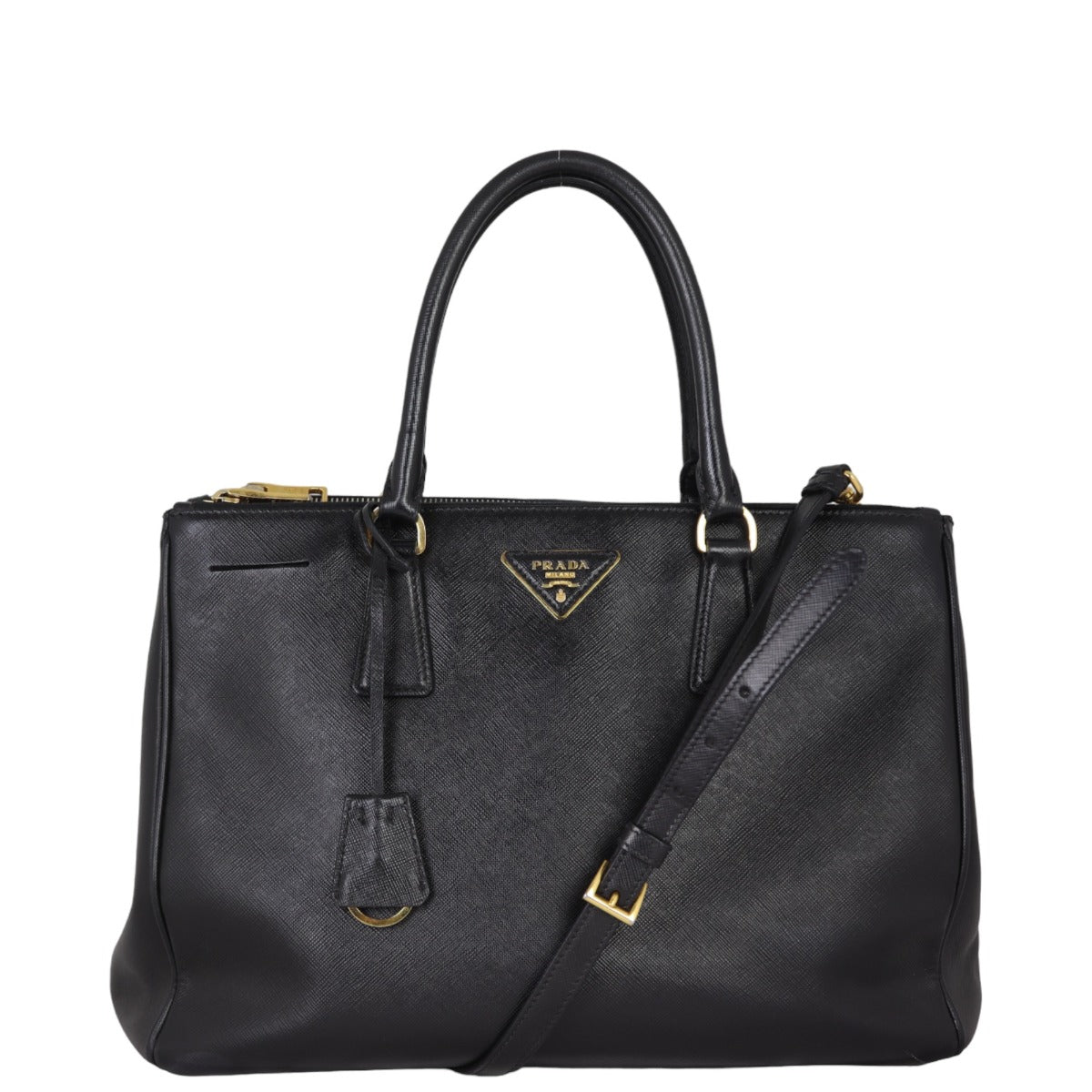 Prada Saffiano Lux Galleria Double Zip Tote Medium