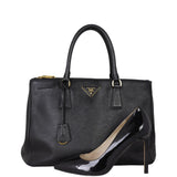 Prada Saffiano Lux Galleria Double Zip Tote Medium