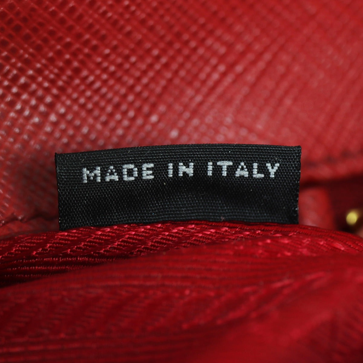 Prada Saffiano Lux Galleria Double Zip Tote Small Interior Tag