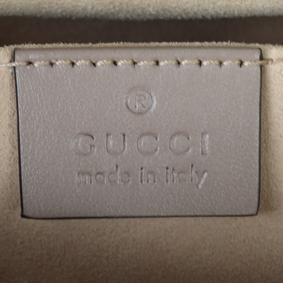Gucci GG Marmont Mini Camera Bag Interior Stamp