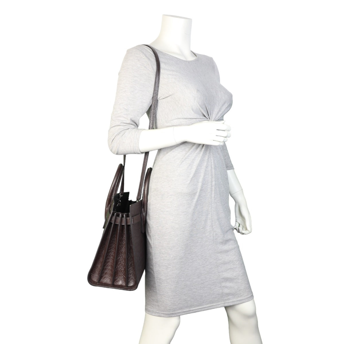 Saint Laurent Sac de Jour Small Croc-Embossed