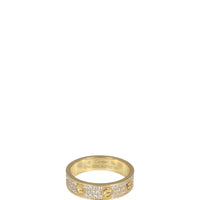 Cartier Love Wedding Band 18k Yellow Gold Diamond Paved