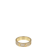 Cartier Love Wedding Band 18k Yellow Gold Diamond Paved