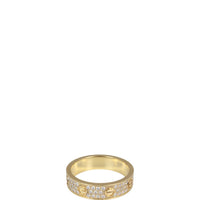 Cartier Love Wedding Band 18k Yellow Gold Diamond Paved