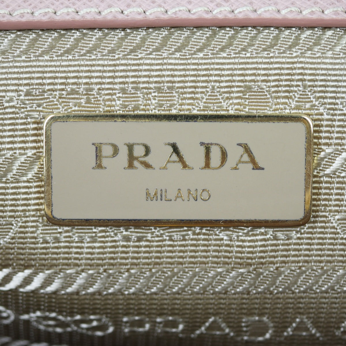 Prada Saffiano Lux Tote Small Interior Stamp