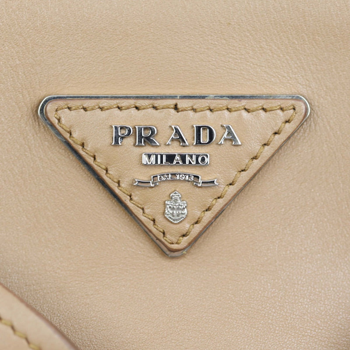 Prada City Calf Leather Bucket Bag Hardware