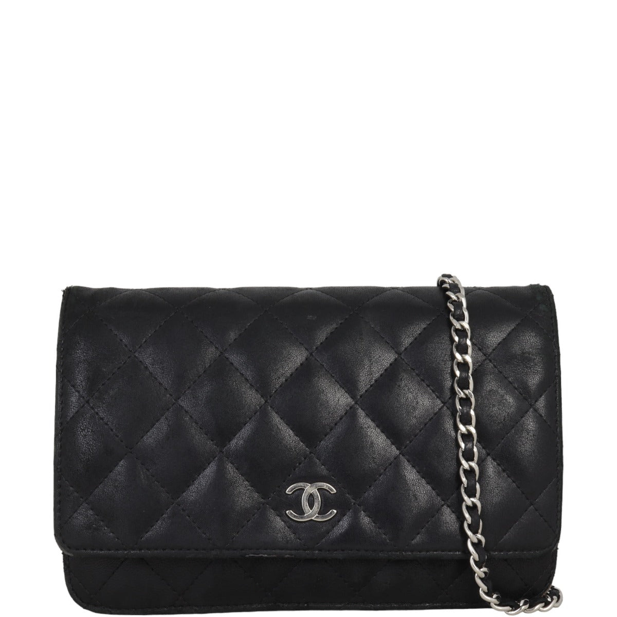 Chanel Mini Wallet on Chain | Black Diamond Quilted Lambskin